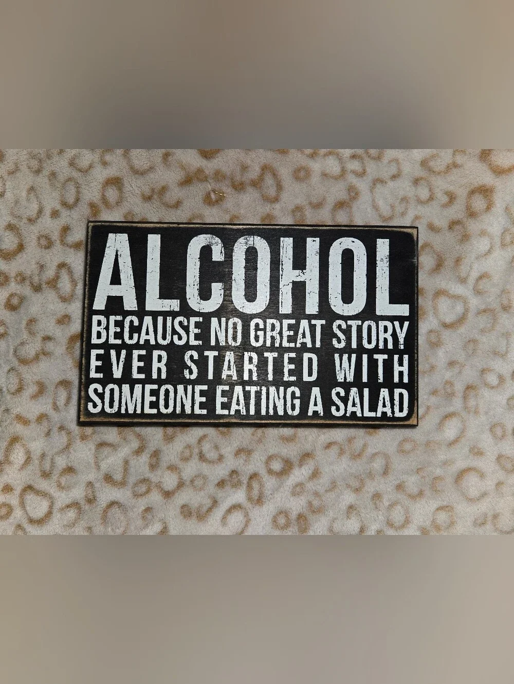 Primitives by Kathy Wooden Box Sign – Alcohol